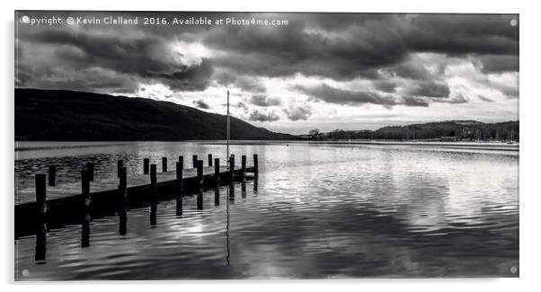 Jetty At Coniston Acrylic by Kevin Clelland