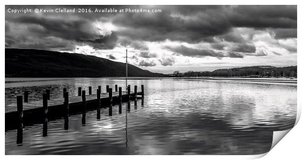 Jetty At Coniston Print by Kevin Clelland