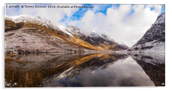 Loch Achtriochtan, Glencoe. Acrylic by Tommy Dickson