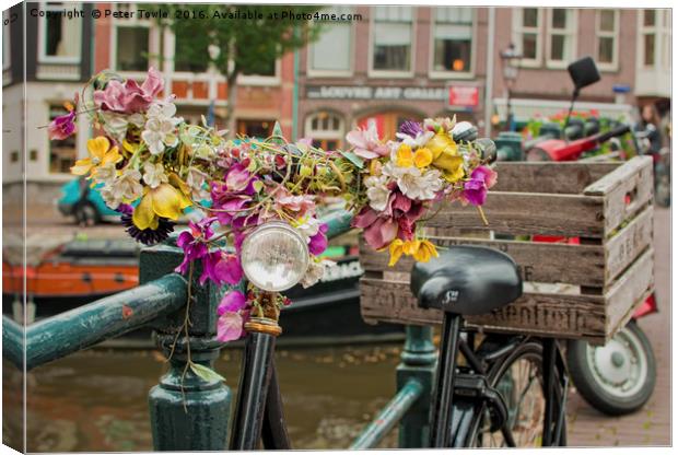 Amsterdam flowers Canvas Print by Peter Towle