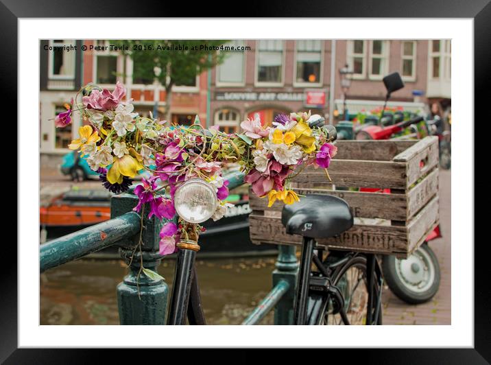 Amsterdam flowers Framed Mounted Print by Peter Towle