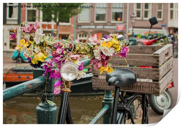 Amsterdam flowers Print by Peter Towle