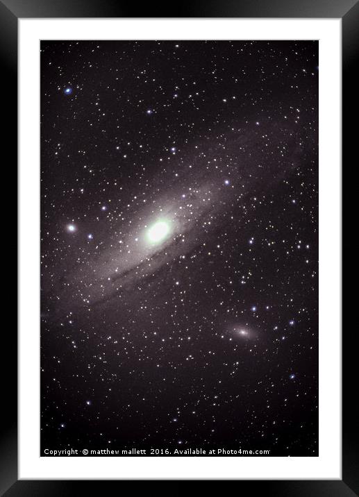 M31 Andromeda Galaxy Framed Mounted Print by matthew  mallett