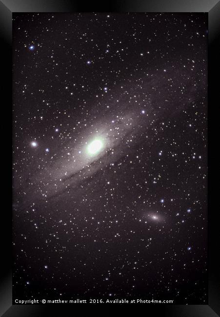 M31 Andromeda Galaxy Framed Print by matthew  mallett