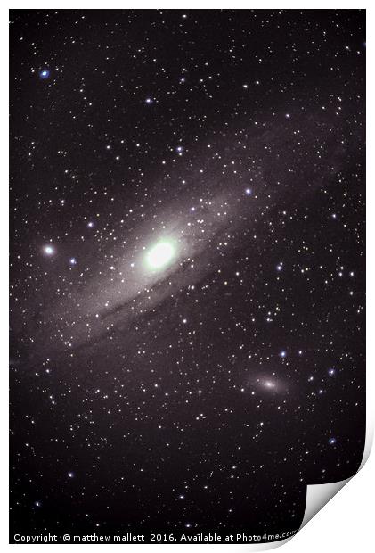 M31 Andromeda Galaxy Print by matthew  mallett