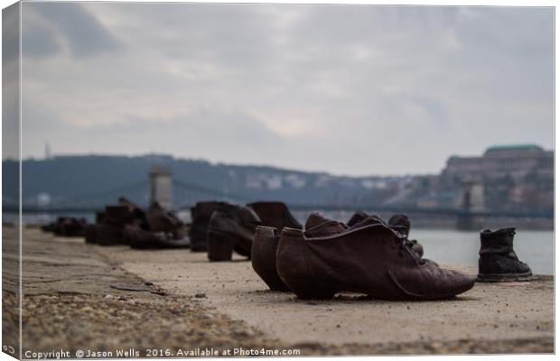 Shoes on the Danube Bank Canvas Print by Jason Wells