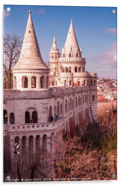 Towers at Fisherman's Bastion Acrylic by Jason Wells