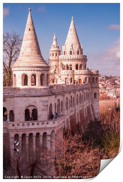 Towers at Fisherman's Bastion Print by Jason Wells
