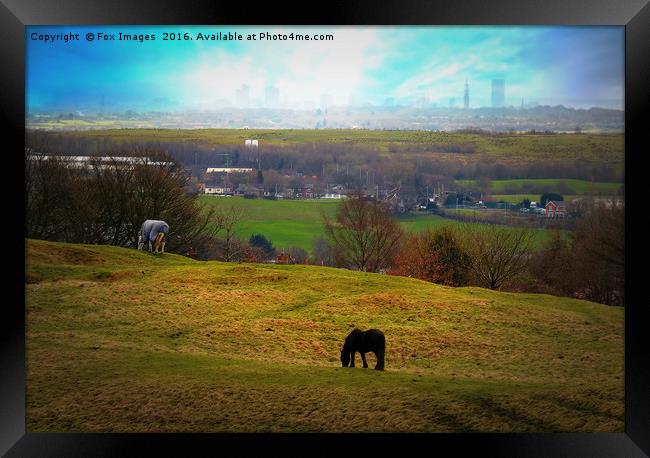 Lancashire Landscape Framed Print by Derrick Fox Lomax