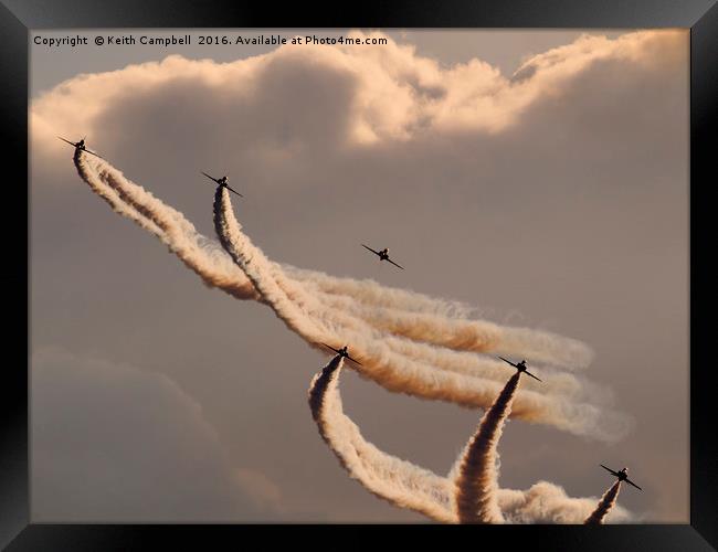 Red Arrows - 6 of 9 Framed Print by Keith Campbell
