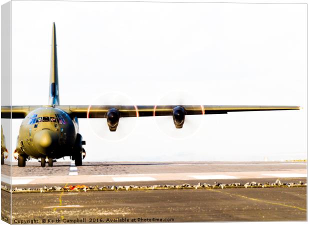 Royal Air Force C-130 Hercules Canvas Print by Keith Campbell