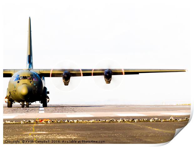 Royal Air Force C-130 Hercules Print by Keith Campbell