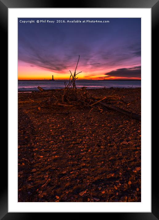 Sunrise at Roker  Framed Mounted Print by Phil Reay