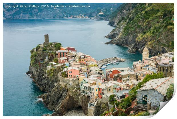 The Back of Vernazza Print by Ian Collins
