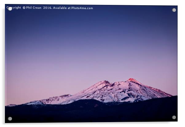 Snowcapped Teide II Acrylic by Phil Crean