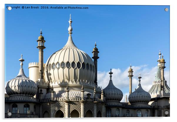 Brighton Royal Pavilion Rooftop Acrylic by Len Brook