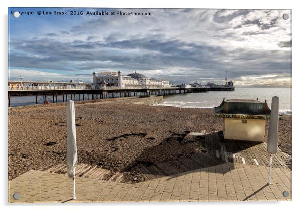 Brighton Palace Pier Acrylic by Len Brook