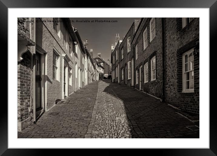 Keere Street in Lewes Framed Mounted Print by Pete Hemington