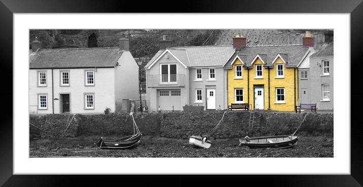 Fishguard Framed Mounted Print by HELEN PARKER