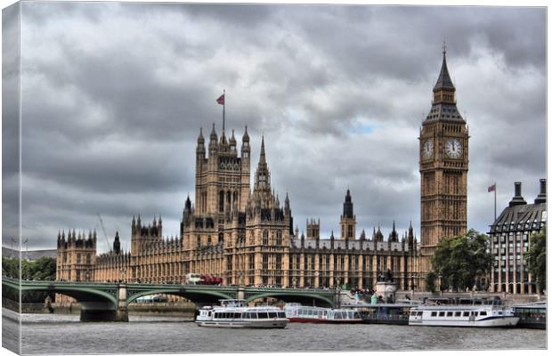 Houses of Parliament, London, England Canvas Print by HELEN PARKER