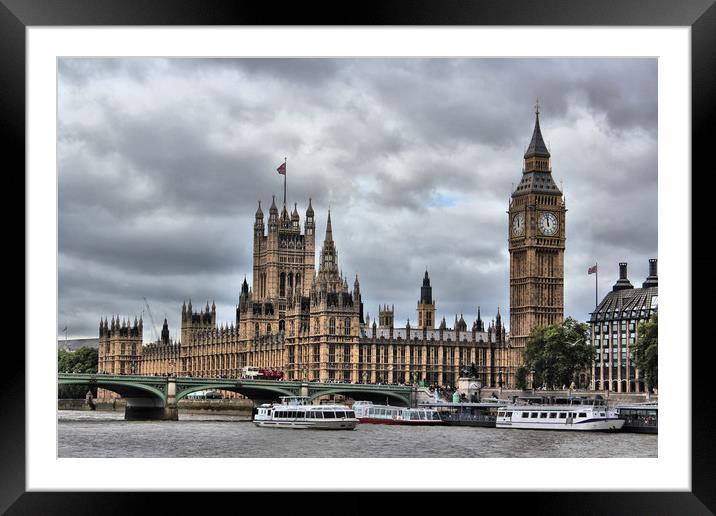 Houses of Parliament, London, England Framed Mounted Print by HELEN PARKER