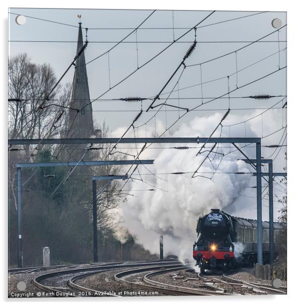 Flying Scotsman - Steaming through Acrylic by Keith Douglas