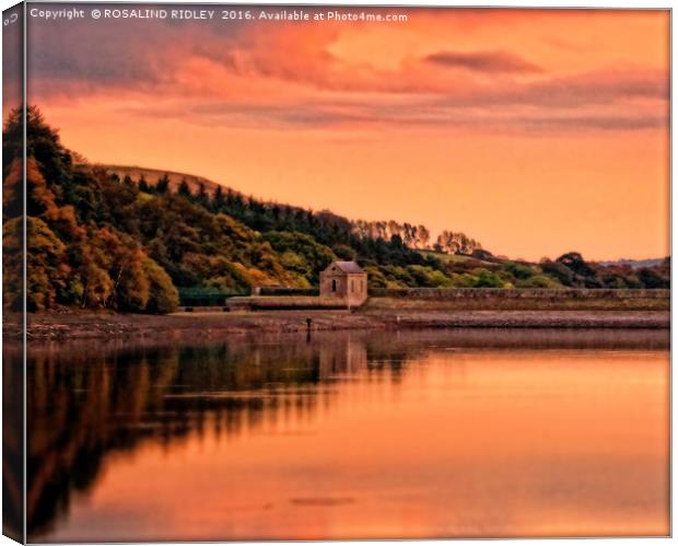"SUNSET OVER THE RESERVOIR" Canvas Print by ROS RIDLEY