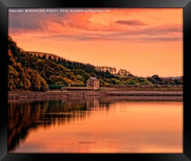 "SUNSET OVER THE RESERVOIR" Framed Print by ROS RIDLEY