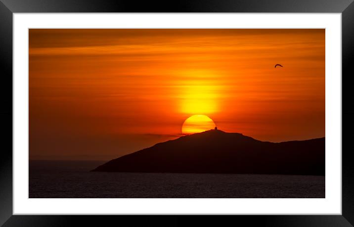 Rame Head Sunset Framed Mounted Print by Jon Rendle