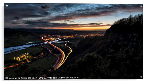 Kinnoull Hill View Acrylic by Craig Doogan