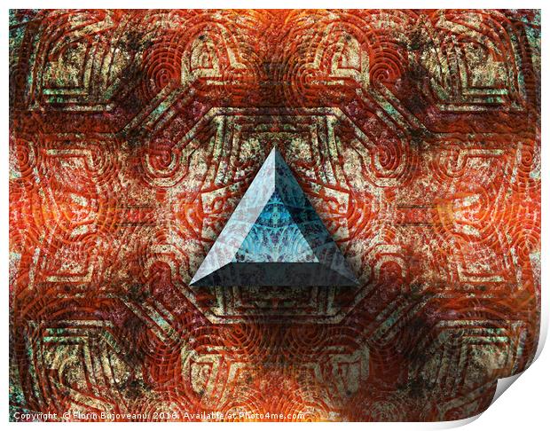 Only One Triangle Print by Florin Birjoveanu