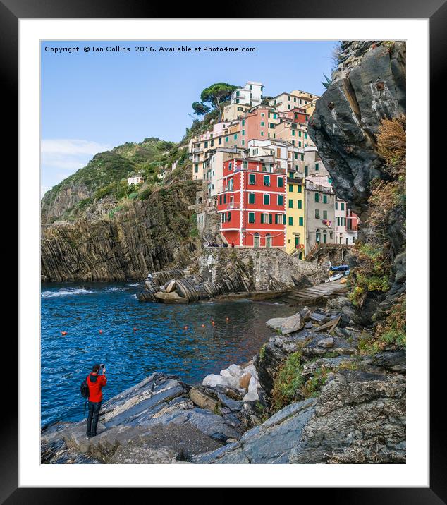 Taking Pictures of Riomaggiore Framed Mounted Print by Ian Collins