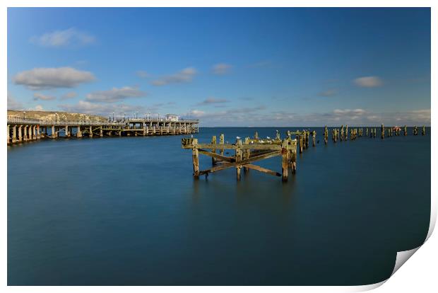 Swanage pier Dorset  Print by Shaun Jacobs