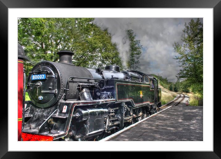 Steam Train. Framed Mounted Print by Irene Burdell