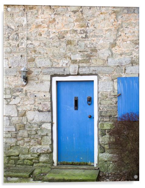 Old Blue Door Acrylic by Shaun Jacobs