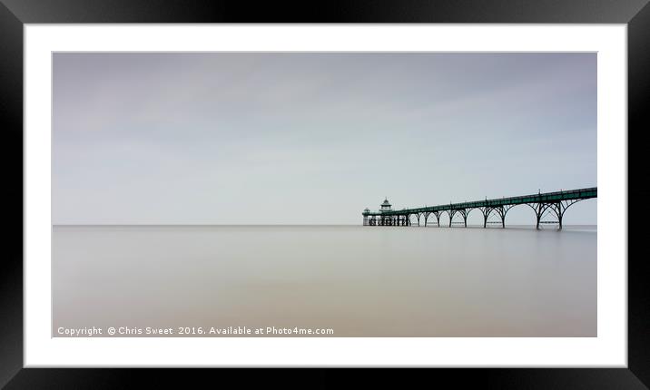 Pastel Pier Framed Mounted Print by Chris Sweet