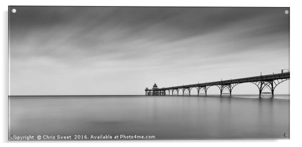 Clevedon Pier Dramatic Acrylic by Chris Sweet