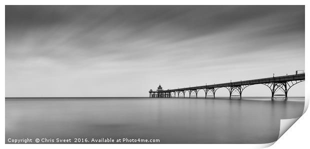 Clevedon Pier Dramatic Print by Chris Sweet