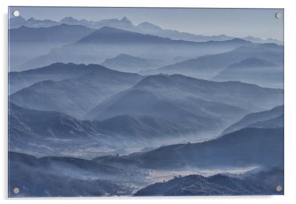 Blue Himalayan Dawn Acrylic by Jacqi Elmslie