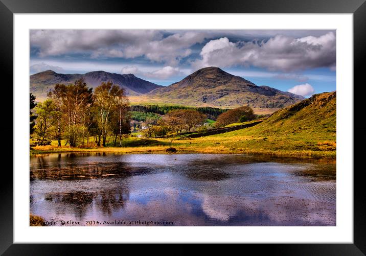 Kelly hall tarn,Cumbria. Framed Mounted Print by Kleve 
