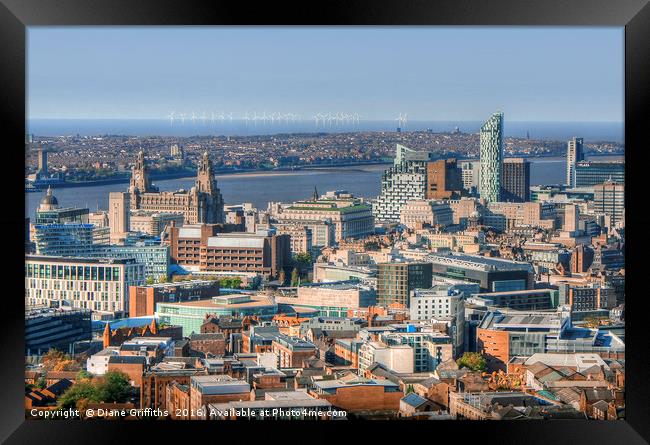 View over Liverpool Framed Print by Diane Griffiths