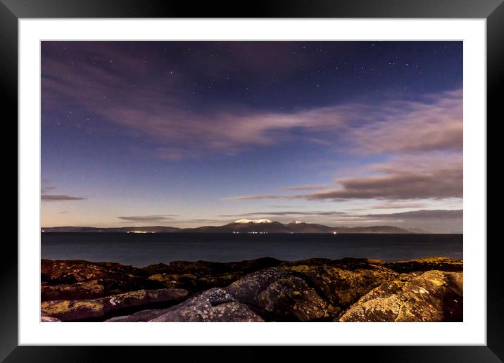 Arran at night Framed Mounted Print by Sam Smith