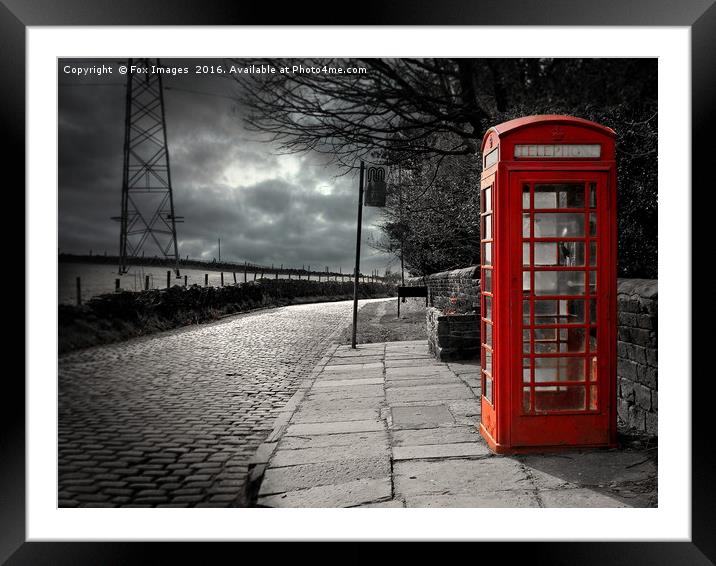 red phone box Framed Mounted Print by Derrick Fox Lomax