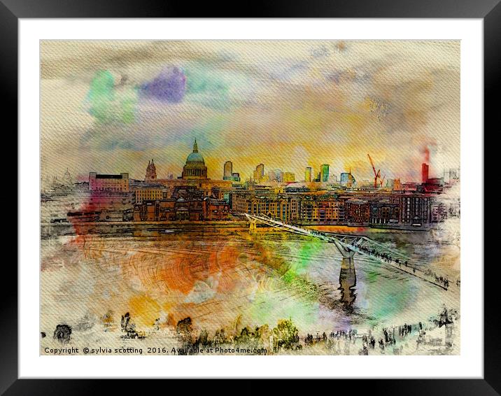 City of London Framed Mounted Print by sylvia scotting