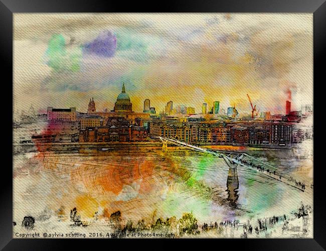 City of London Framed Print by sylvia scotting