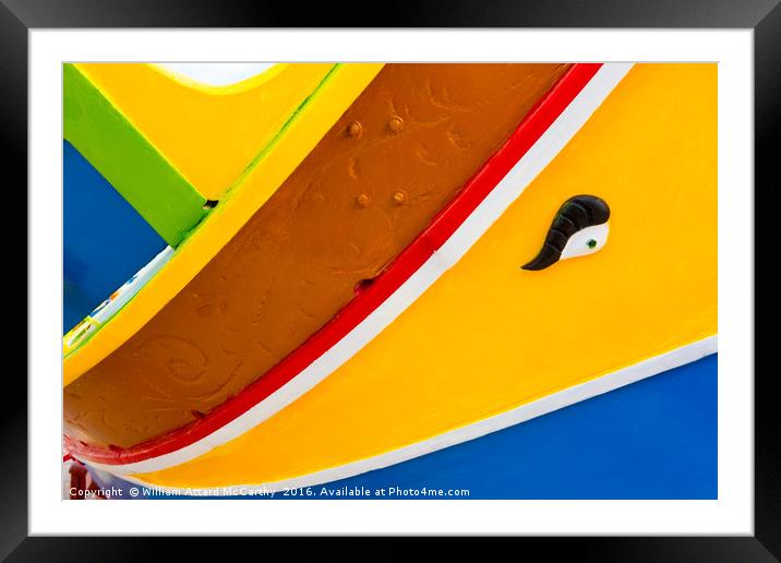 Colours of the Maltese Dghajsa Framed Mounted Print by William AttardMcCarthy