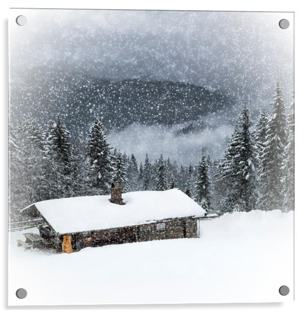 Bavarian Winter's Tale II Acrylic by Melanie Viola