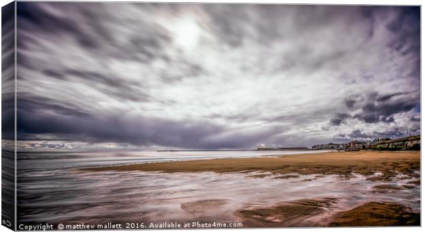 Cloudy With Showers Walton On Naze 2 Canvas Print by matthew  mallett
