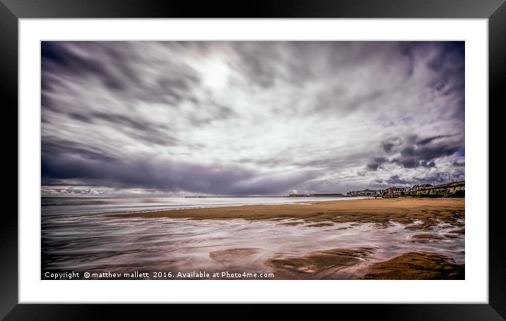 Cloudy With Showers Walton On Naze 2 Framed Mounted Print by matthew  mallett