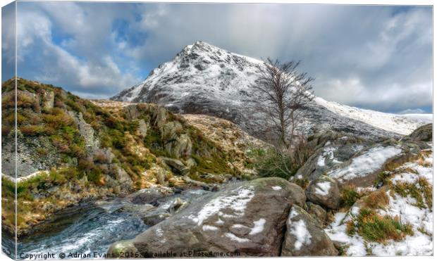 Head of the White Slope Canvas Print by Adrian Evans